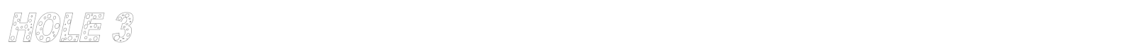 Hole Family font preview